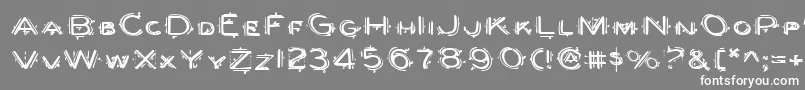 Berserkere Font – White Fonts on Gray Background