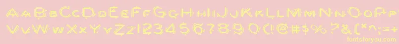 Berserkere Font – Yellow Fonts on Pink Background