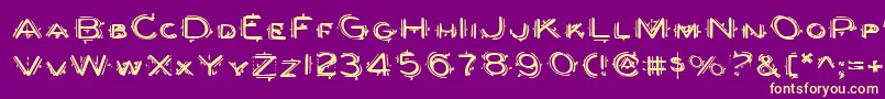 Berserkere Font – Yellow Fonts on Purple Background