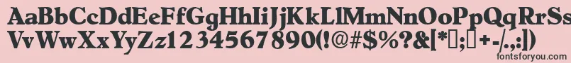 Negotiatdisplayssk-fontti – mustat fontit vaaleanpunaisella taustalla