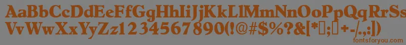 Fonte Negotiatdisplayssk – fontes marrons em um fundo cinza