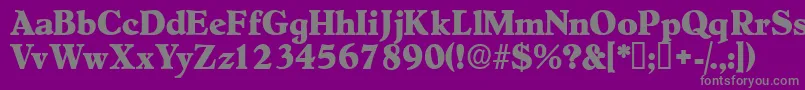 Czcionka Negotiatdisplayssk – szare czcionki na fioletowym tle