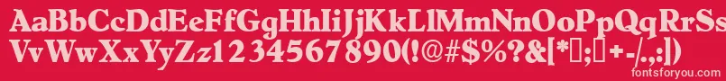 Negotiatdisplayssk-fontti – vaaleanpunaiset fontit punaisella taustalla