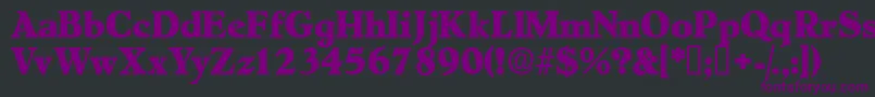 Negotiatdisplayssk-fontti – violetit fontit mustalla taustalla