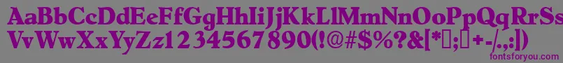 Negotiatdisplayssk-fontti – violetit fontit harmaalla taustalla