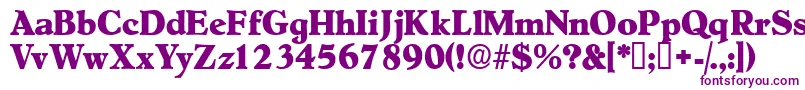 Czcionka Negotiatdisplayssk – fioletowe czcionki