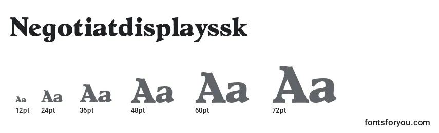 Размеры шрифта Negotiatdisplayssk