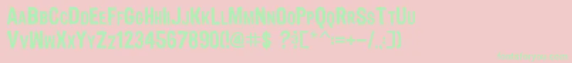 SmBournism Font – Green Fonts on Pink Background