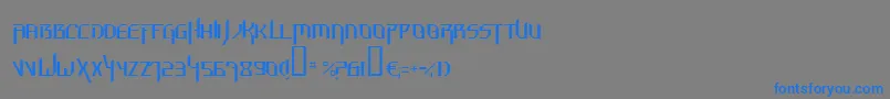 Шрифт Hammt – синие шрифты на сером фоне