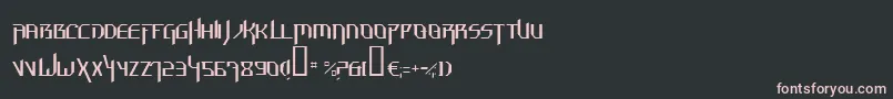 フォントHammt – 黒い背景にピンクのフォント