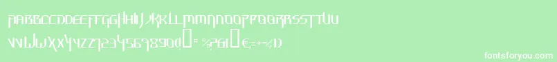 Hammt Font – White Fonts on Green Background