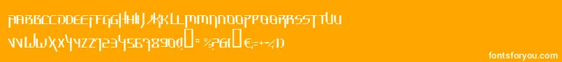 フォントHammt – オレンジの背景に白い文字