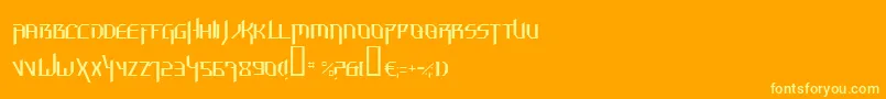 フォントHammt – オレンジの背景に黄色の文字
