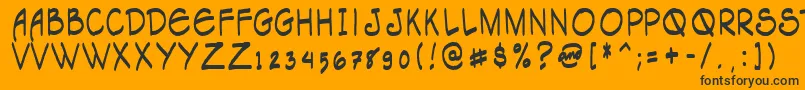 Tagacnrg Font – Black Fonts on Orange Background