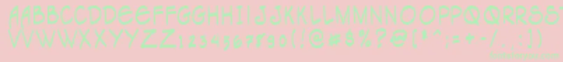 Tagacnrg Font – Green Fonts on Pink Background