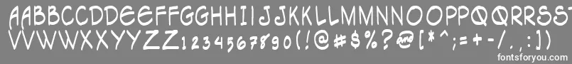 フォントTagacnrg – 灰色の背景に白い文字