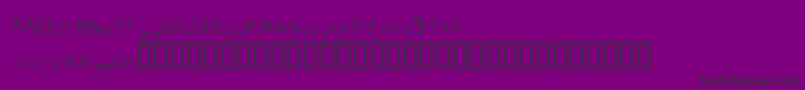 Czcionka Velour ffy – czarne czcionki na fioletowym tle