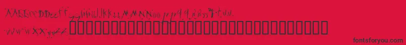 Velour ffy-Schriftart – Schwarze Schriften auf rotem Hintergrund