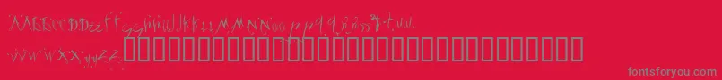 Velour ffy Font – Gray Fonts on Red Background