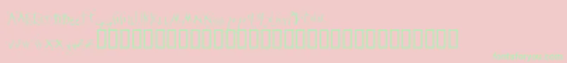 Velour ffy-Schriftart – Grüne Schriften auf rosa Hintergrund