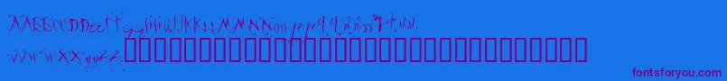 Velour ffy Font – Purple Fonts on Blue Background