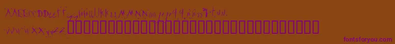 Velour ffy Font – Purple Fonts on Brown Background