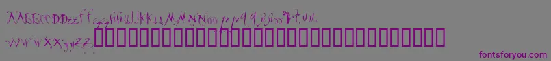 Velour ffy-Schriftart – Violette Schriften auf grauem Hintergrund