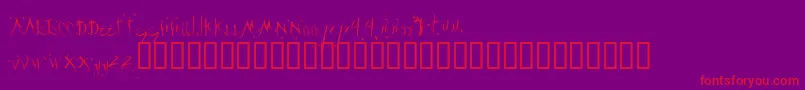 Więcej informacji o czcionce Velour ffy Czcionka Velour ffy – czerwone czcionki na fioletowym tle