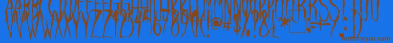 RavenSong Font – Brown Fonts on Blue Background