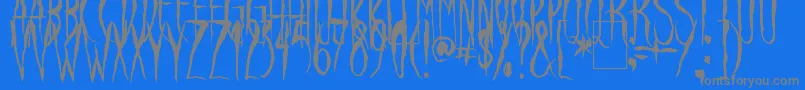 RavenSong Font – Gray Fonts on Blue Background