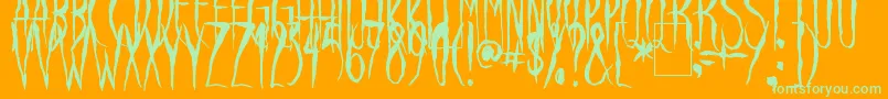 Police RavenSong – polices vertes sur fond orange