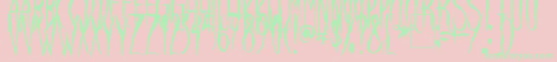 RavenSong Font – Green Fonts on Pink Background