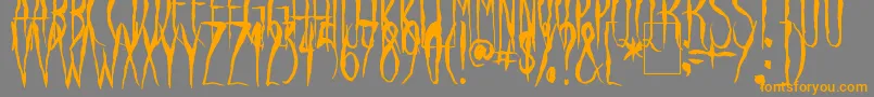 RavenSong Font – Orange Fonts on Gray Background