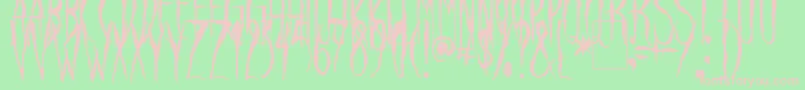 RavenSong Font – Pink Fonts on Green Background