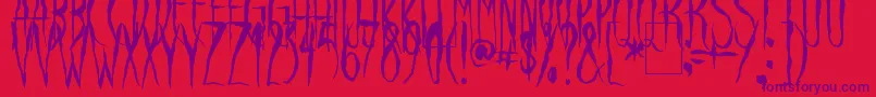 Шрифт RavenSong – фиолетовые шрифты на красном фоне