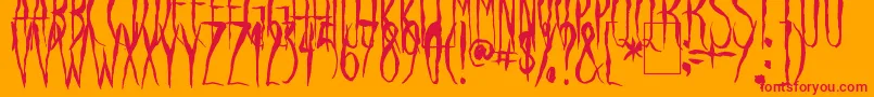 RavenSong Font – Red Fonts on Orange Background