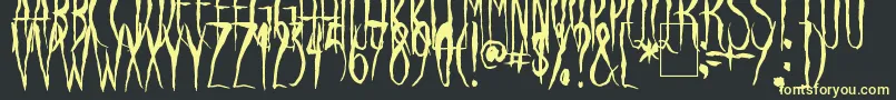 RavenSong Font – Yellow Fonts on Black Background