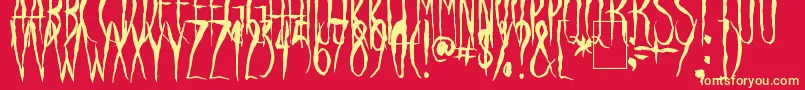 RavenSong Font – Yellow Fonts on Red Background