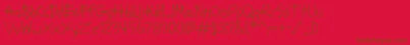 BoundAoe Font – Brown Fonts on Red Background