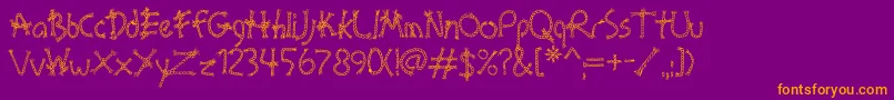 BoundAoe Font – Orange Fonts on Purple Background