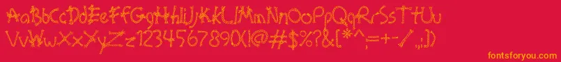 BoundAoe Font – Orange Fonts on Red Background