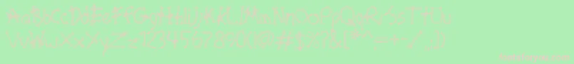 フォントBoundAoe – 緑の背景にピンクのフォント
