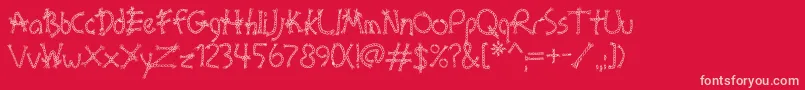 fuente BoundAoe – Fuentes Rosadas Sobre Fondo Rojo