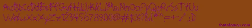 BoundAoe Font – Purple Fonts on Brown Background