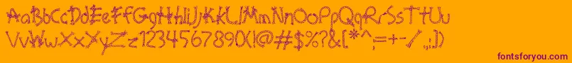 BoundAoe Font – Purple Fonts on Orange Background