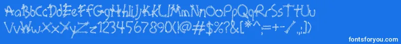 BoundAoe Font – White Fonts on Blue Background