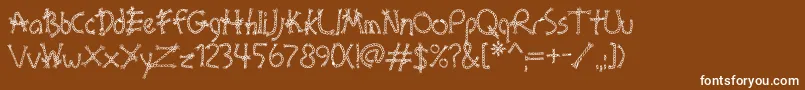 フォントBoundAoe – 茶色の背景に白い文字