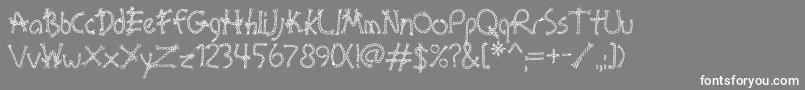 BoundAoe Font – White Fonts on Gray Background