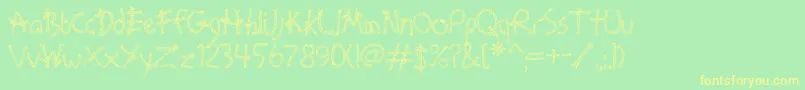 BoundAoe Font – Yellow Fonts on Green Background