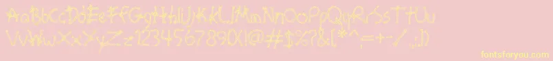 BoundAoe Font – Yellow Fonts on Pink Background